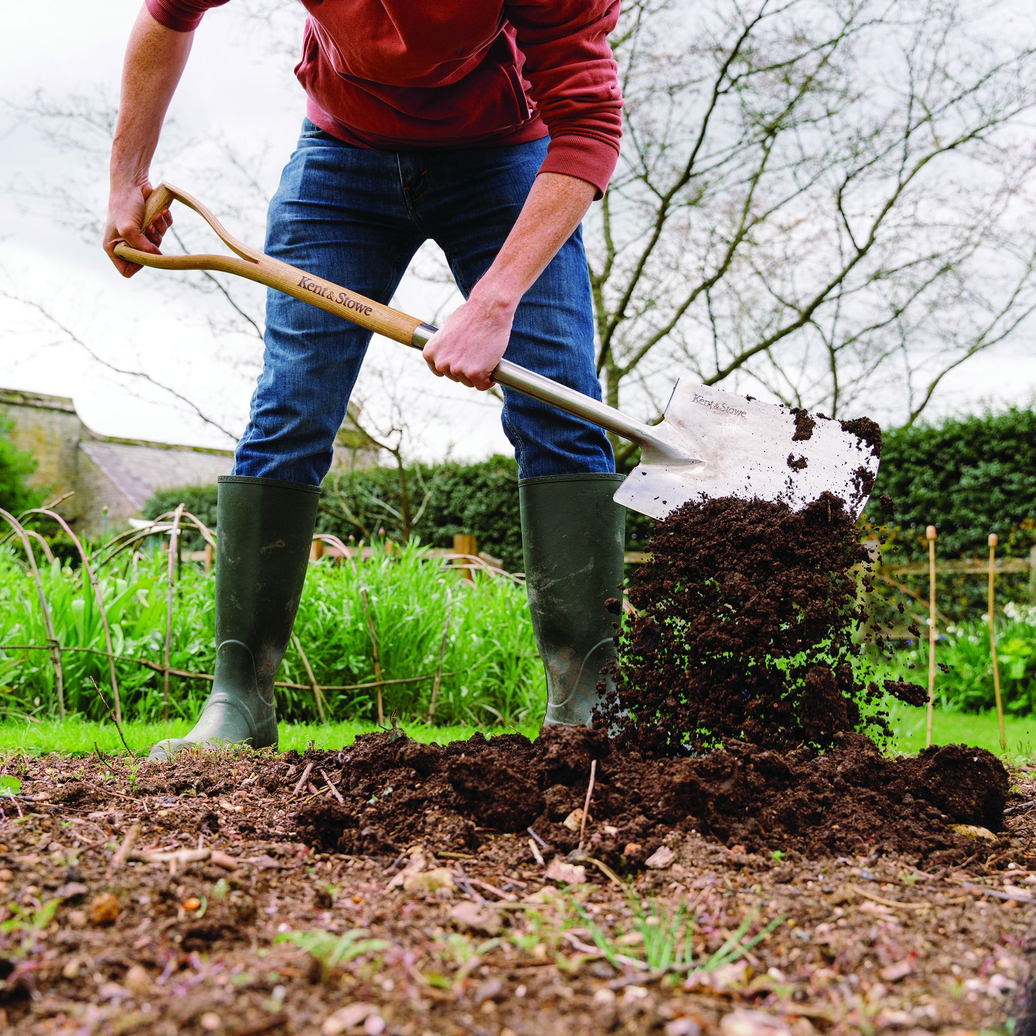 kent and stowe stainless steel digging spade