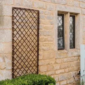 framed willow trellis panel