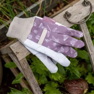 Purple Flutter Bugs Cotton Gloves