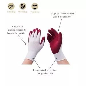 rumba red bamboo gloves features