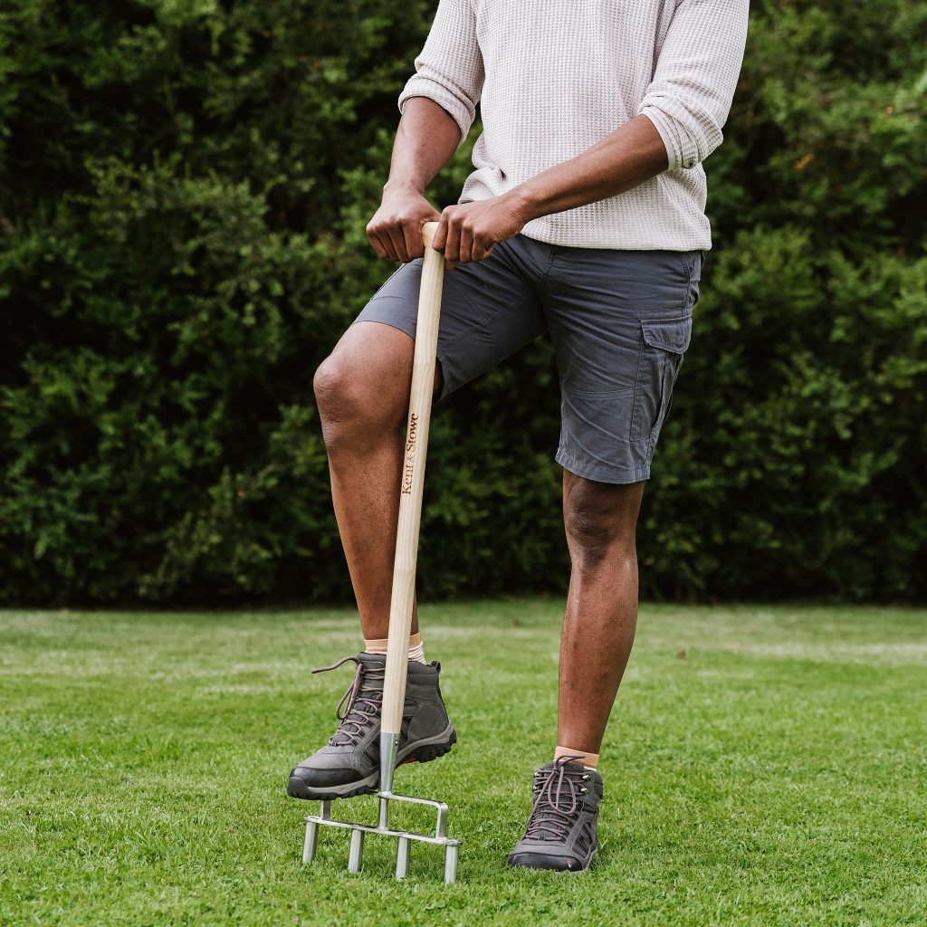 Stainless Steel Lawn Aerator 4 Prong Kent & Stowe Garden Health