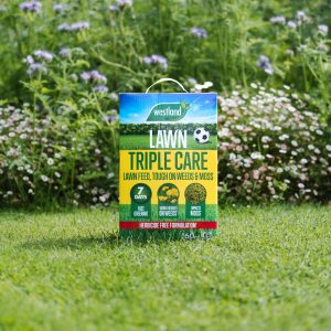 westland triple care lawn feed 160m2 box on grass