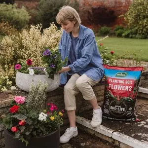 planting soil for flowers