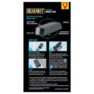 deadfast electronic mouse trap back of pack