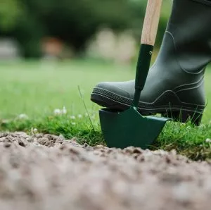 Gardener’s Mate Edging Iron in use