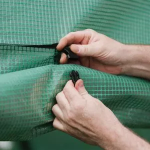 premium poly tunnel cover close up