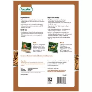 Gardman Mealworms Back of Pack