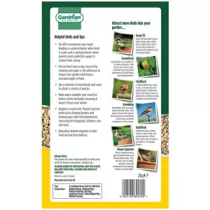 Gardman No Mess Seed Mix Back of Pack