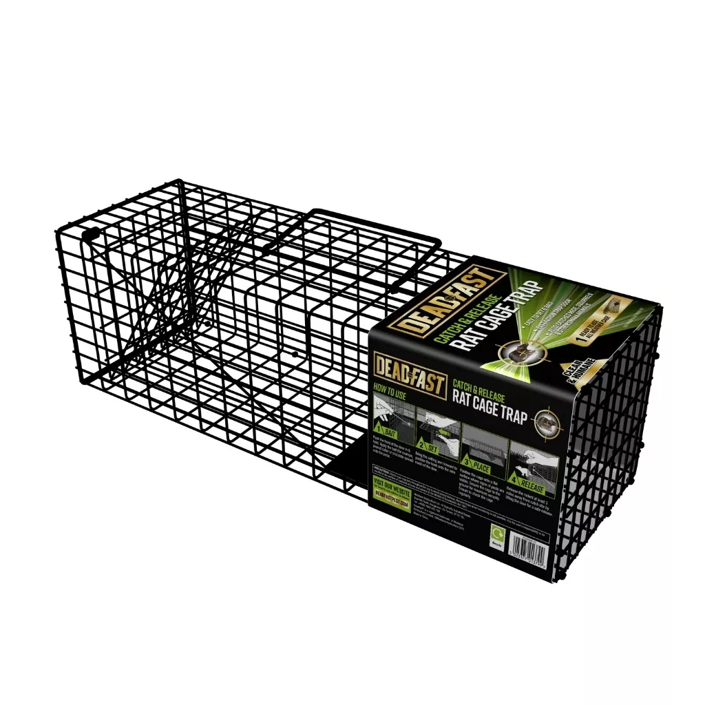 Deadfast Catch & Release Rat Cage Trap - Deadfast - Garden Health