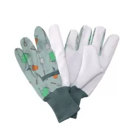 gardening print gloves cotton grip
