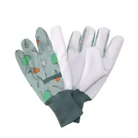 Jersey Cotton Grip Gardening Print Gloves