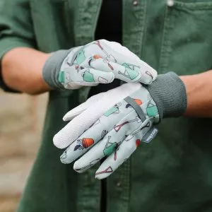 jersey cotton grip gardening icons gloves