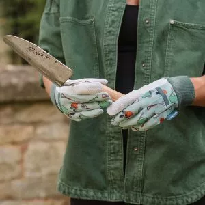 jersey cotton grip gardening icons gloves