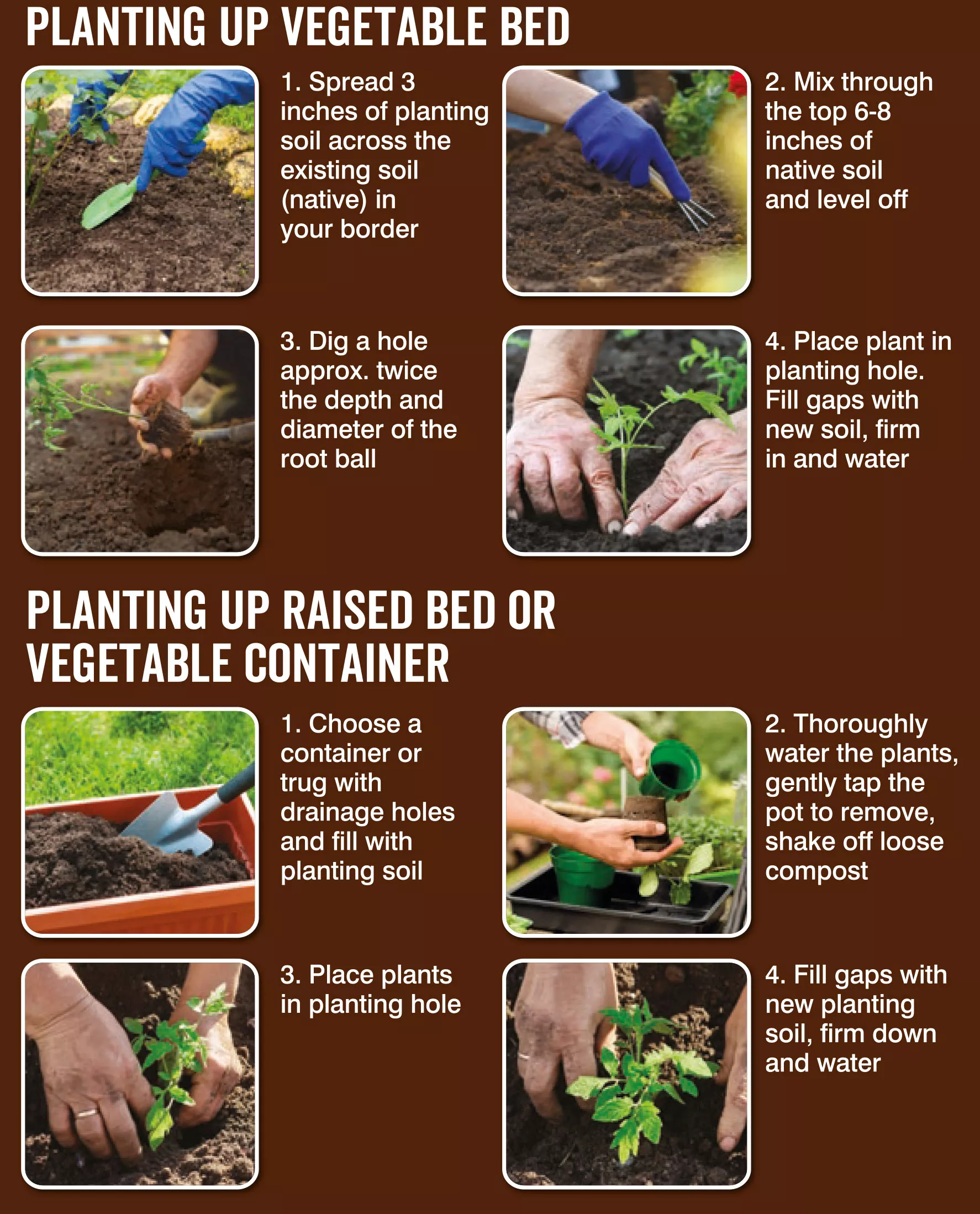how to use planting soil for veg