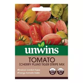 Unwins Tomato (Cherry Plum) Tiger Stripe Mix Seeds
