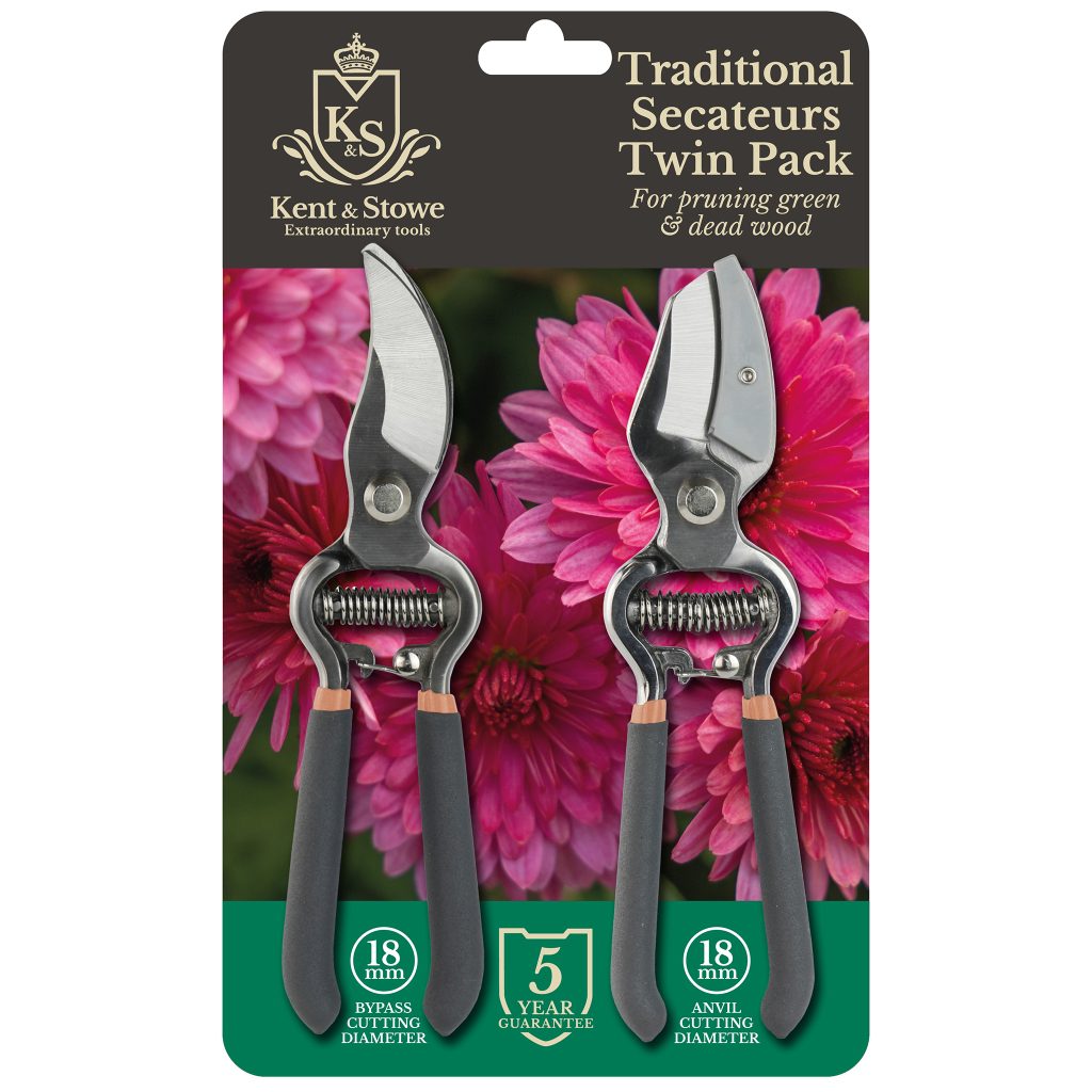 traditional secateurs twin pack