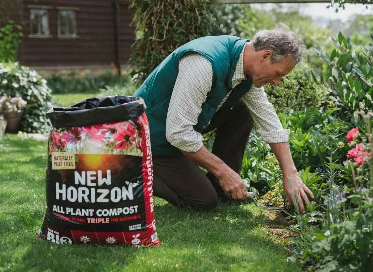 New Horizon Compost bag in garden