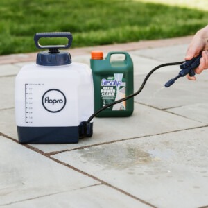resolva xtra clean patio power concentrate on patio being sprayed on patio