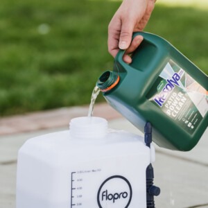 resolva xtra clean patio power concentrate on patio being poured into power pump