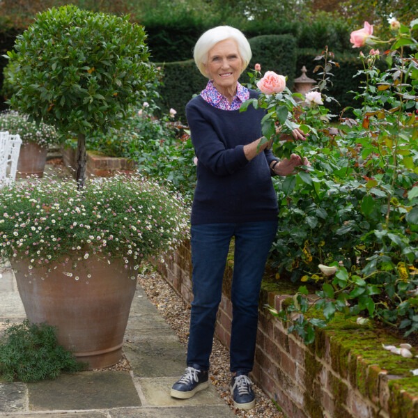 mary berry in her garden